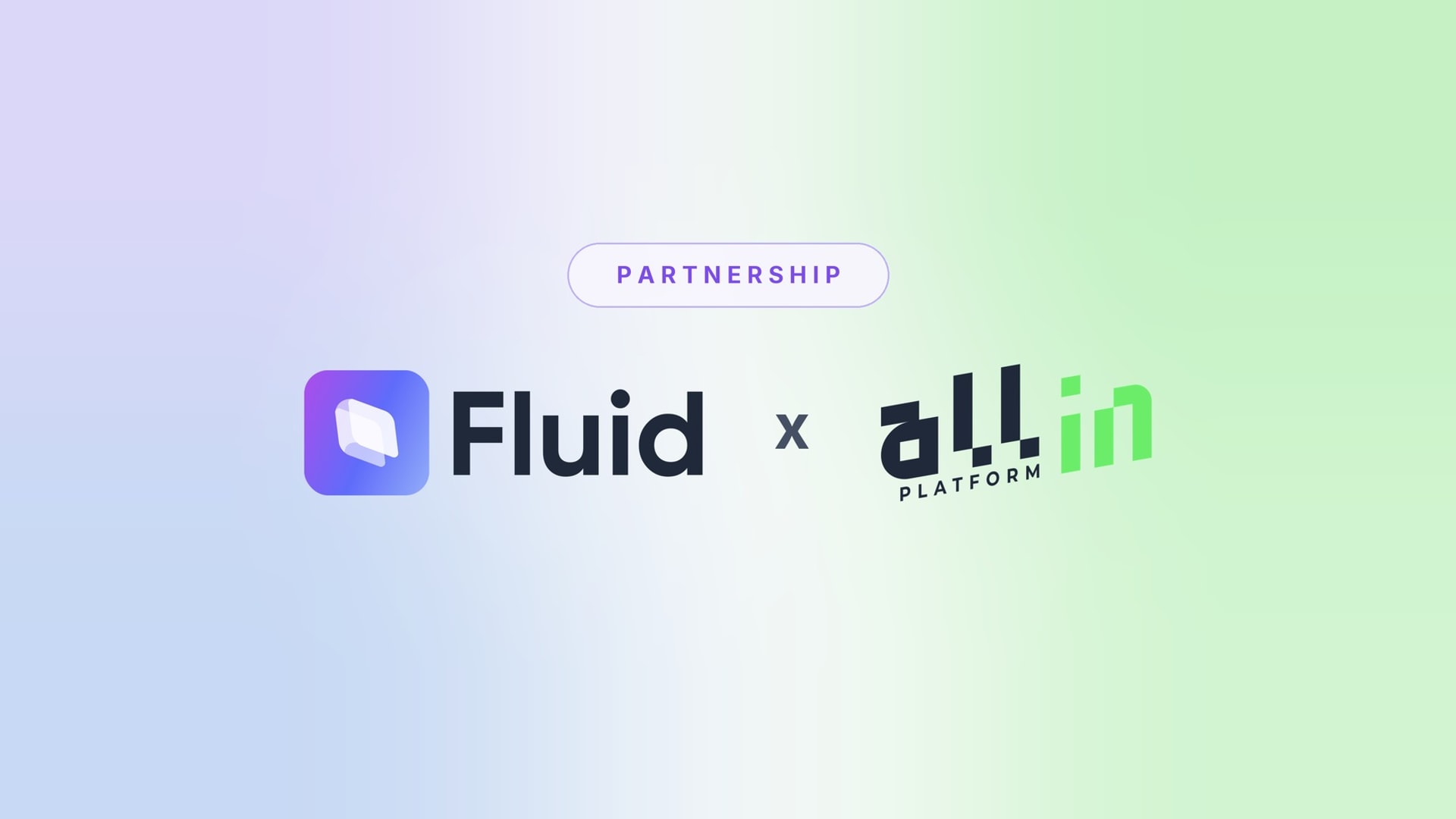 Fluid and ALL IN Platform logos side by side