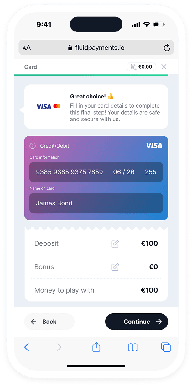 Fluid Cashier