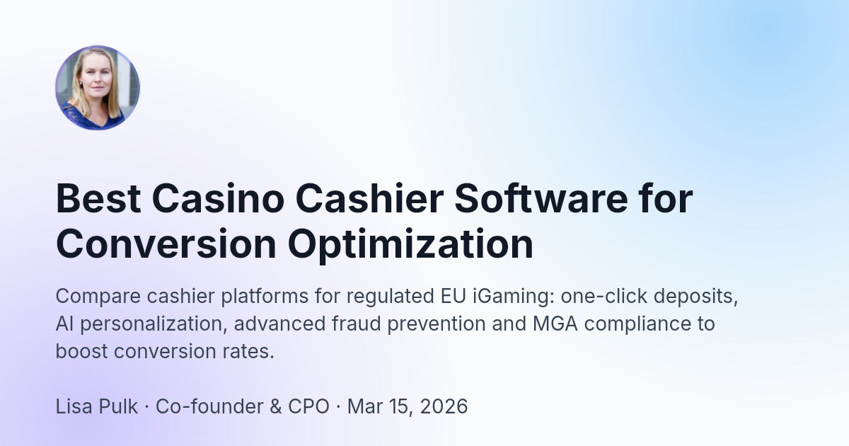 Best Casino Cashier Software for Conversion Optimization | Fluid